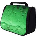 Green Water Droplets Full Print Travel Pouch (Big)