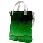 Green Water Droplets Canvas Messenger Bag