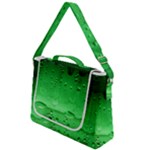 Green Water Droplets Box Up Messenger Bag