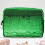 Green Water Droplets Make Up Pouch (Medium)