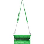 Green Water Droplets Mini Crossbody Handbag