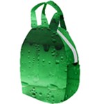 Green Water Droplets Travel Backpack