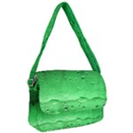 Green Water Droplets Courier Bag