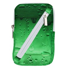 Green Water Droplets Belt Pouch Bag (Small) from ArtsNow.com