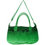 Green Water Droplets Removable Strap Handbag