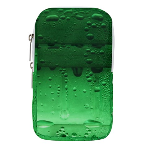 Green Water Droplets Waist Pouch (Large) from ArtsNow.com