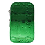 Green Water Droplets Waist Pouch (Large)