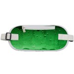 Green Water Droplets Rounded Waist Pouch