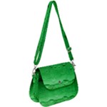 Green Water Droplets Saddle Handbag