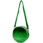 Green Water Droplets Crossbody Circle Bag