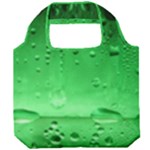 Green Water Droplets Foldable Grocery Recycle Bag