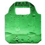 Green Water Droplets Premium Foldable Grocery Recycle Bag