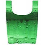 Green Water Droplets Foldable Shopping Bag