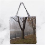 Grey Tree in Fog Grocery Tote Bag