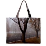 Grey Tree in Fog Zipper Mini Tote Bag