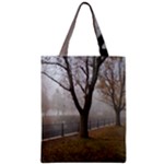 Grey Tree in Fog Zipper Classic Tote Bag