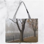 Grey Tree in Fog Zipper Medium Tote Bag