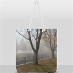 Grey Tree in Fog Full Print Rope Handle Tote (Large)