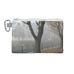 Grey Tree in Fog Canvas Cosmetic Bag (Medium)