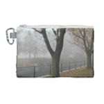 Grey Tree in Fog Canvas Cosmetic Bag (Large)