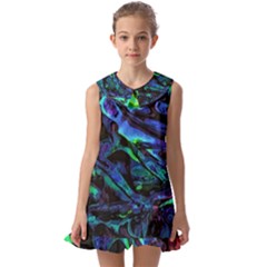 Kids  Pilgrim Collar Ruffle Hem Dress 