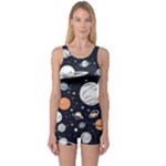 Space Galaxy Universe Stars Sky One Piece Boyleg Swimsuit