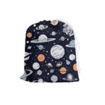 Space Galaxy Universe Stars Sky Drawstring Pouch (Large)