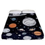 Space Galaxy Universe Stars Sky Fitted Sheet (Queen Size)