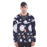 Space Galaxy Universe Stars Sky Men s Hooded Windbreaker