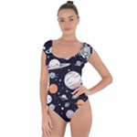 Space Galaxy Universe Stars Sky Short Sleeve Leotard 