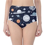 Space Galaxy Universe Stars Sky Classic High-Waist Bikini Bottoms