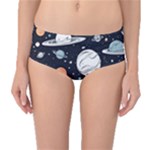 Space Galaxy Universe Stars Sky Mid-Waist Bikini Bottoms