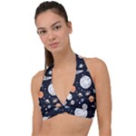 Space Galaxy Universe Stars Sky Halter Plunge Bikini Top