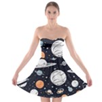 Space Galaxy Universe Stars Sky Strapless Bra Top Dress