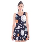 Space Galaxy Universe Stars Sky Scoop Neck Skater Dress