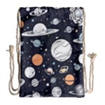 Space Galaxy Universe Stars Sky Drawstring Bag (Large)