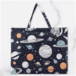 Space Galaxy Universe Stars Sky Zipper Large Tote Bag