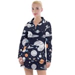 Space Galaxy Universe Stars Sky Women s Long Sleeve Casual Dress