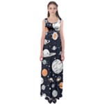 Space Galaxy Universe Stars Sky Empire Waist Maxi Dress