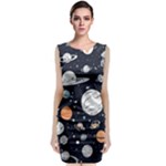 Space Galaxy Universe Stars Sky Classic Sleeveless Midi Dress