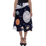 Space Galaxy Universe Stars Sky Perfect Length Midi Skirt