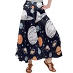 Space Galaxy Universe Stars Sky Women s Satin Palazzo Pants