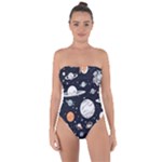 Space Galaxy Universe Stars Sky Tie Back One Piece Swimsuit