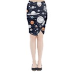 Space Galaxy Universe Stars Sky Midi Wrap Pencil Skirt