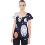 Space Galaxy Universe Stars Sky Lace Front Dolly Top