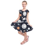 Space Galaxy Universe Stars Sky Kids  Short Sleeve Dress