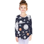 Space Galaxy Universe Stars Sky Kids  Long Sleeve T-Shirt