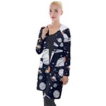 Space Galaxy Universe Stars Sky Hooded Pocket Cardigan