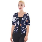 Space Galaxy Universe Stars Sky Cropped Button Cardigan