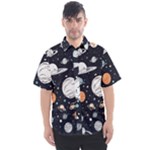 Space Galaxy Universe Stars Sky Men s Short Sleeve Shirt